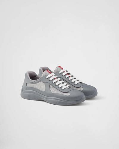 prada bike fabric sneakers grey|black and grey prada sneakers.